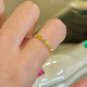 Zhijue 24k gold 999 crushed ice ring solid starry sky star-plated gold crushed ice ring No. 16 2.6g