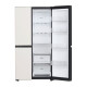 LGLG S652GTW16B Yubing-Serie Doppelter Kühlschrank Creme Weißglas Panel 655L großer Kapazität Kühlschrank