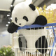 Yunya Panda Plüsch Spielzeuggeschenkbeutel Blume Puppe Schlaftkissen Mädchen und Kindergeburtstagsgeschenk sitzen 50 cm [Carton Shipping + Hand-In-Geschenkbox]