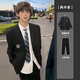 Anchu summer style dk boys uniform full set handsome spring and autumn suit jacket class uniform boyish college style suit jk suit suit + badge + shirt + trousers + tie XL