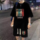 GANBPU TRENDY TRATY Men's 24 Textura de verano de verano Estilo nuevo Estilo Hong Kong Estudiante Gran tamaño Sports Sports Sports Sports Sports T753 Traje gris M