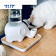 Hibiscus Mingkan is not easy to wet the chin. Elephant drinking fountain Garfield big-faced and flat-faced drinking bowl is anti-tipping and moisture-proof ceramics. Macaron powder + glass bottle + square plate