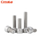 Creaby304 stainless steel hexagon socket screws, cup head bolts, cylindrical head screws, national standard DIN912 fasteners M3x10 (50 pcs)