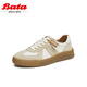 Bata Casual Shoes Herren Herbsteinkaufszentrum Neues vielseitiger Pendler Kuhlatten trendy Deutsch Training Sneaker W9216CM4 Beige 40
