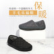 Lao Meihua sheep wool loafers winter home shoes warm and thickened comfortable non-slip fashionable soft sole black 41