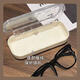 Caja de gafas de camisa de espinilla ywzr Caja transparente lindo ins-presión de gafas de sol portátiles Caja de almacenamiento de almacenamiento