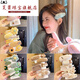 Furui milk coffee plush hair clip Internet celebrity 2025 new bangs side clip headwear autumn and winter hair clip female cute bb Bosong 10-piece set