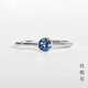 Fat Donglai quality tanzanite ring collection activity ring topaz female natural color silver summer welfare model 4mm Swiss blue topaz small opening adjustable