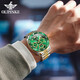 Oupinke (Oupinke) Switzerland certified famous watch top ten brands of green ghost watches for men fully automatic mechanical watches for luminous waterproof men's watch Oupinke-3271-Steel belt green free engraving