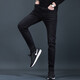 
Fan Litai autumn and winter plus velvet thickened smoke gray jeans for men slim feet fashionable casual simple men jeans long trousers QQ 1049 gray 33