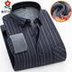 Mengtejiao 2024 Winter Neues Samt verdickte langärmlige Hemd für Herren Hemd Plaid Casual Trend mittlerer Zentimeter-Hemd 9902 l