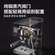 Baicui Kaffeemaschine Dual-Kessel Doppelwasserpumpe Haushalt Retro Full Semi-Auto Italienische Kaffeemaschine mit Dampfmilch Schaum kleiner All-in-One