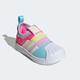Adidas Clover Sports Children's Shows Sitio web oficial Superstar 360 2.0 I Cabeza de concha de un pin Zapatos Gy9197 Blanco azul púrpura Amarillo 23 Tamaño 23