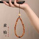 绿檀木黑檀木手机挂绳黄杨木莲花国风短款手机链崖柏手腕绳手机防丢醒狮挂件防丢套手腕挂链金丝檀 绿檀【莲花】手机链