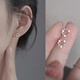 LnieerS925 Silver Garland Earrings Cold Wind Ear Hole Earrings Women's 2025 New Small Flower Autumn and Winter Temperament Earrings Garland Earrings S925 Silver