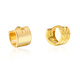 CEENIU Fat Donglai's same style 18k gold earrings, Korean popular 10K14K gold earrings and earrings, ultra-wide glossy cut, single