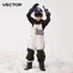 
Vector Children's ski overalls for boys and girls one-piece single board double board waterproof thickened warm outdoor professional snow pants flash panda [ski overalls] 120cm