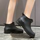 Caiyile short-tube rain boots, non-slip and wear-resistant, outdoor men's and women's fashionable water shoes, low-top rubber shoes, black 40 yards 09787, can be customized