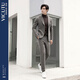 Vicutu Single Single Men's Wool Fashion Retro Business Butt Blazer VBS22310447 Gray Brown 165b