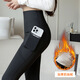 Double Pocket Large Size Shark Pants Plus Velvet Leggings for Women Autumn and Winter Outerwear 2025 New Warm Yoga Pants Belly Control Pants Star Black - Double Pocket Spring and Autumn Style No Velvet M 80-100Jin Jin is equal to 0.5kg