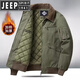 
JEEP SPIRIT Jeep Cotton Clothes Men's Winter New Jacket Cotton Clothes Lambmere Workwear Men's Fur Collar Warm Thickened Men's Clothes 9227 Black XL Recommended 136-155Jin [Jin equals 0.5 kg]
