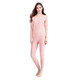 AB Unterwäsche Frauen warmer Anzug rund Hals dünne Stretchbaumwolle bequeme Farbe gewebt gestreift Schlanker Herbstkleidung und Hosen R841 Rice Grey Farbstreifen XL (165/95)
