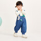 Minibala minibala soft denim boys and girls jeans 2024 baby fashion overalls bloomers
