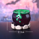 Xixiaowei paysage créatif mignon mignon lumineux halloween petit ghost doll bourse mini-ornements de poupée pour enfants de 6 packs [style d'éclairage]