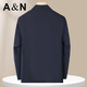 Antonio [high-string worsted 100% wool] classic solid color lapel men's jacket spring and autumn administrative cadre business jacket Navy blue 2XL /54 (185/100A)