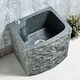 Neolithic Stone Age Stone Mop Pool Home Courtyard Bathroom Art Room Outdoor Garden Marble Mop Pool Balcony Mop Pool Sesame Black One-piece Desktop Control No Faucet Hole