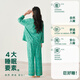 Anzhiban Super Soft Couple Pajamas Spring and Autumn Anzhi Elastic Cotton Casual Loose Long-sleeved Couple Home Clothes Can be Weared Outside Oil Green (Female) M