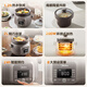Midea electric stew pot for 1-2 people, electric stew pot, household bird's nest stew pot, ceramic soup pot, electric stew pot, baby food supplement, small stew pot, electric stew pot, electric casserole, soup pot, raw ore purple pottery gall = 6 bowls 2L DGE2056