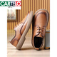 
Katile Crocodile Casual Leather Shoes Men's Genuine Leather Summer Breathable Beef Tendon Sole Wide Foot Men's Toe Layer Cowhide Thick Sole Men's Casual Shoes Brown 15051 Genuine Leather Four Seasons Shoes 44