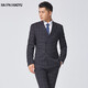 HAIPAIHAOYU Suit Set Men's Business Suit Double Breasted Black Plaid Gentleman's Suit 9922 Black Plaid M 170/92A
