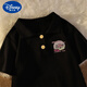 
Disney girls' cotton short-sleeved t-shirt polo shirt printed summer clothing medium-sized children's little girl base shirt children's fashionable top gray #1105 140cm suitable for 130-140cm 8-9 years old