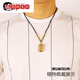 
Xianlaige Natural Titanium Crystal Blonde Crystal Pixiu Citrine Pendant Brazilian Necklace Men and Women's Raw Stone Pendant Dark Blue 12171