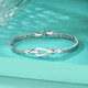 Yuan Shengfu's new PT950 high-quality colorful horseshoe platinum bracelet, authentic fashionable and versatile platinum bracelet for women, 12.34, length 15.5CM