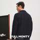 Monty Monty Men's's Cardigan Navy Blue Crimp Pull veste de revers décontractée Automne et Blue marine d'hiver 8306 L