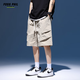 
Foss Phil shorts men's summer workwear trendy casual ice silk mid-pants loose sports five-point pants 9906 khaki 2XL