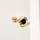 Jinzhu Seoul k gold pure 10k/14k gold gold jewelry earrings with turned flowers round mini threaded earrings for women single single