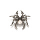 IDEAGEMER925 silver spider shell bead brooch men's fashion trend niche original design handsome suit pin lapel pin spider shell bead brooch