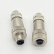 M12 Ethernet connector profinet aviation waterproof plug 4-pin 5-pin 8-pin 12-pin metal shielded connector straight female 4-pin D type