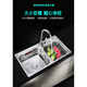 Hengjie suitable for thickened stainless steel sink double-slot package with knife holder kitchen sink bowl 304 steel 72X38 standard package