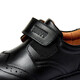 Snuffy boys' leather shoes spring and autumn first layer cowhide children's campus student performance black leather shoes medium and large children's single shoes black 38