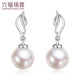 Lukfook Jewelry Ag925 petal freshwater pearl earrings for women, total weight approximately 1.48 grams