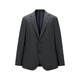 GIOVANNI VALENTINO wool crisp casual suit men's double slit business warm breathable blazer black gray 2X