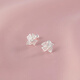 Core luxury sterling silver 999 pure silver hollow bow tie earrings for women 2024 new style ear piercing ear bone nail screw twist earrings bow earrings - one pair