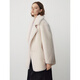 
Langzi Grain Pure Wool Coat Retro High-end Jacket New Winter Commuter Top Imitation Fur Women Ivory White S