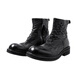 Illusionist Original Design Japaner High-Top Martin-Stiefel erhöhte einzige dicke alleinige lässige und personalisierte Leder-Herrenstiefel schwarz 43