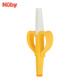 Nuby feeding supplies, baby teether, baby teeth soothing fruit teether, 3/6 months chewable and boilable, banana shape, 1 pack